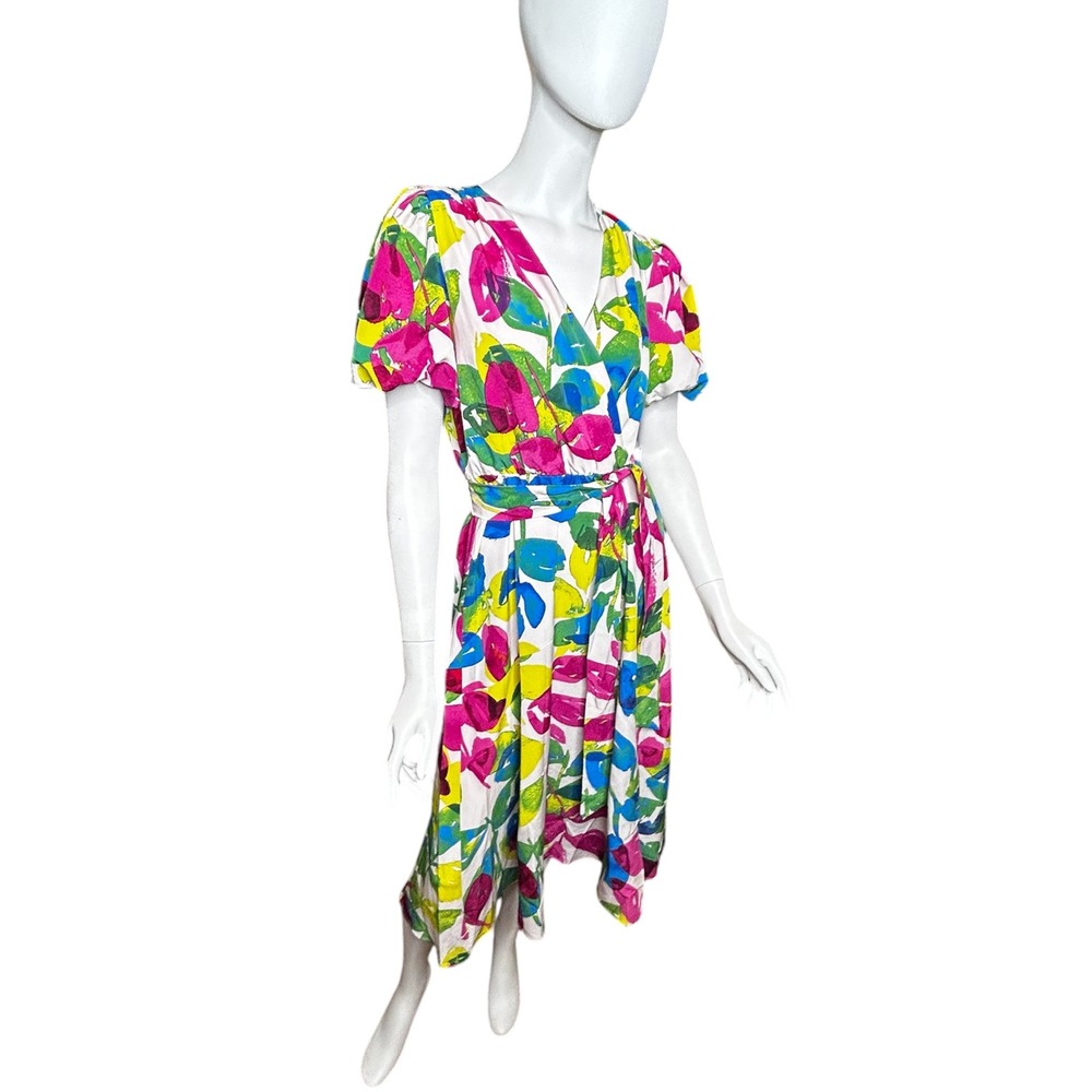 Maggy London Reba Dress Puff Sleeve Size 6 NWT